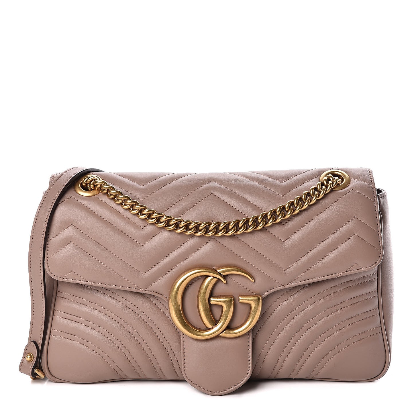Calfskin Matelasse Medium GG Marmont Shoulder Bag Porcelain Rose