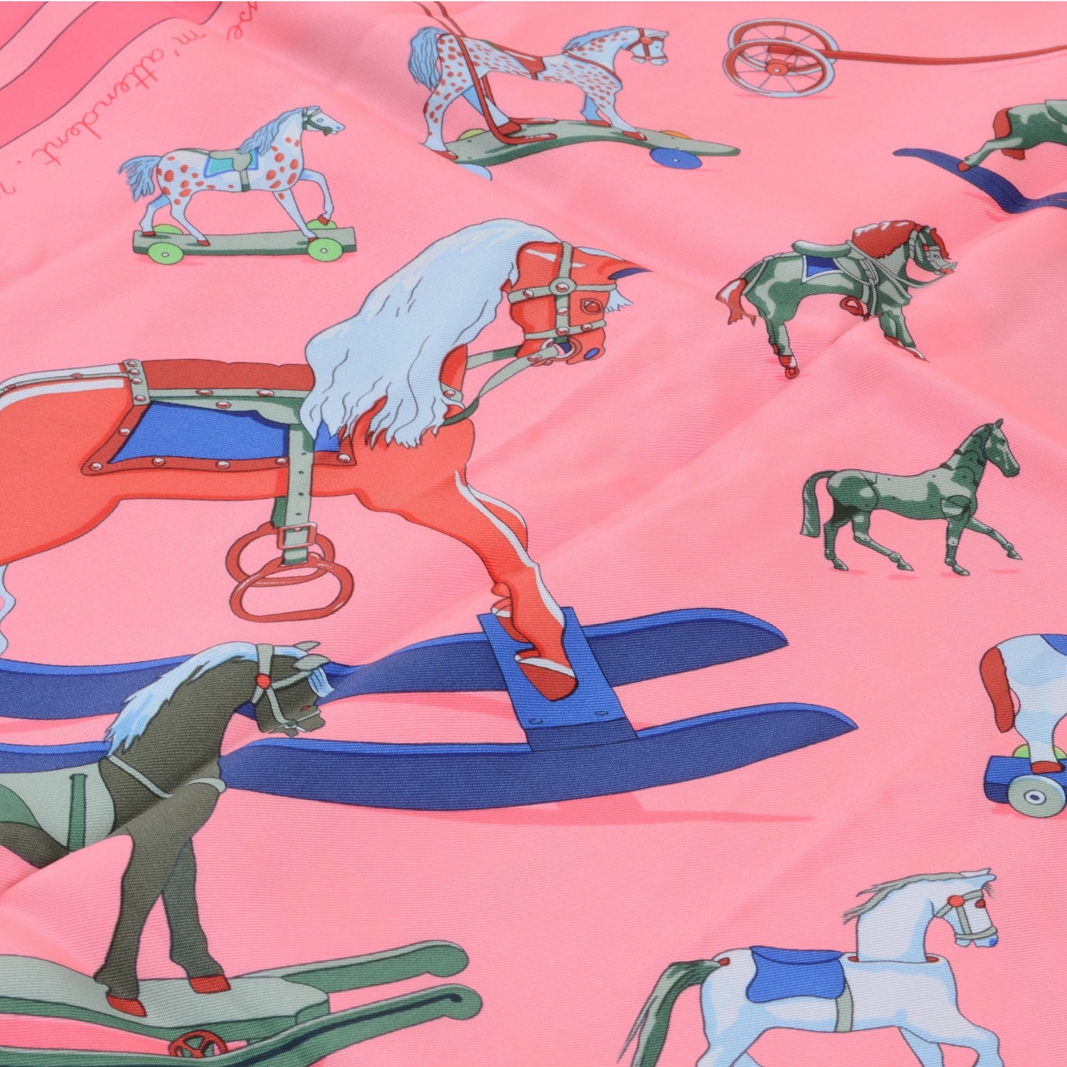 Hermes Silk Raconte Moi le Cheval Scarf 90 8 of 10