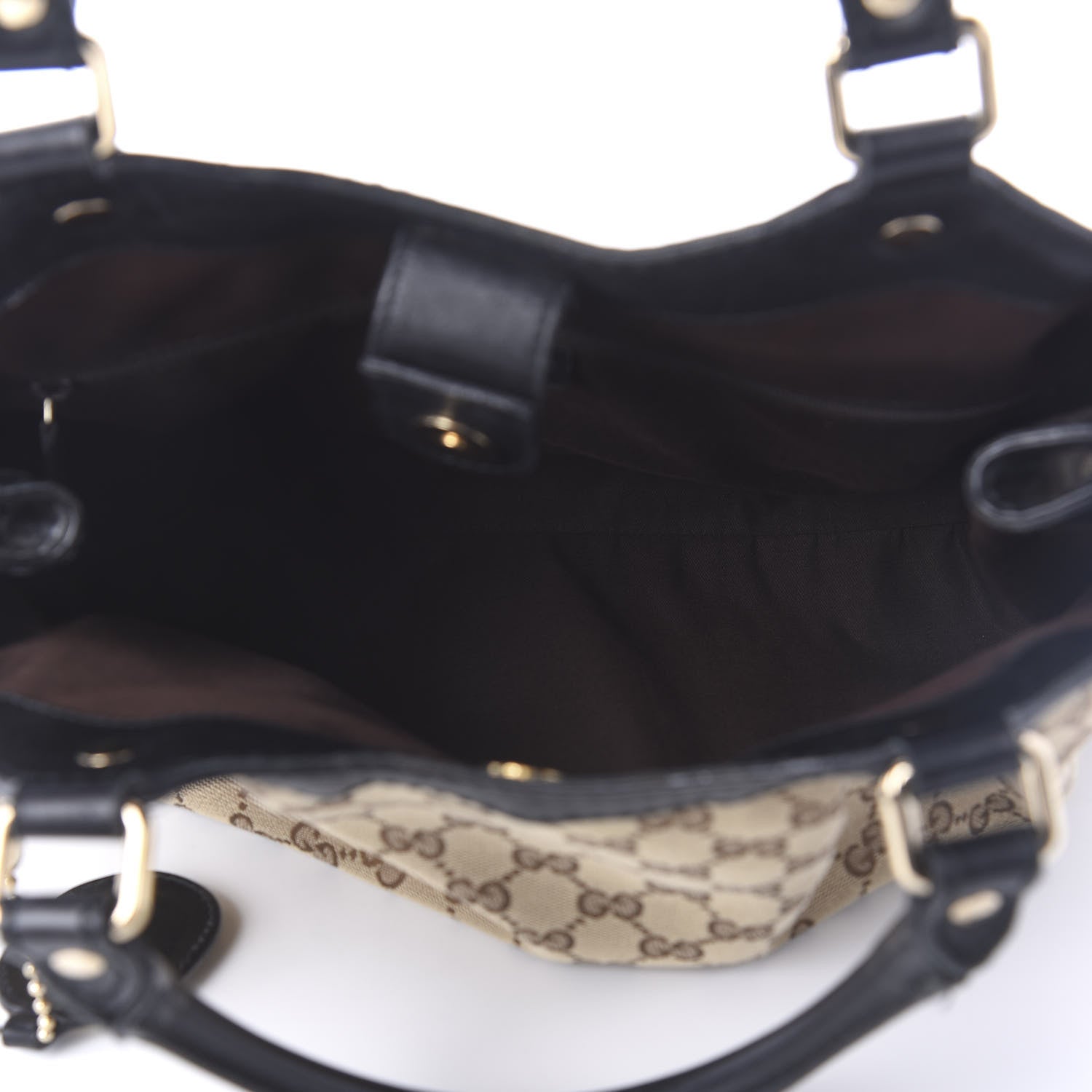 Gucci Monogram Medium Sukey Tote Beige Ebony Black 5 of 13