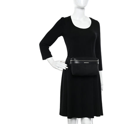 Saint Laurent Canvas Calfskin City Belt Bag Black 2 of 10