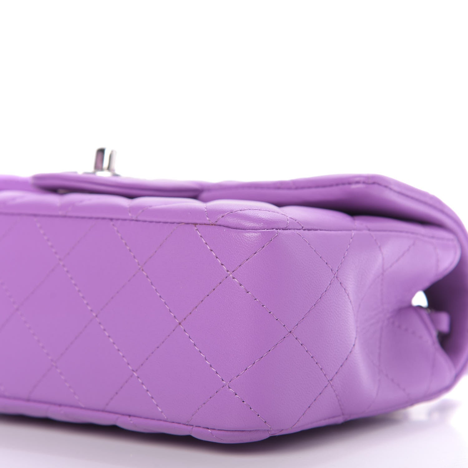 Chanel Lambskin Quilted Mini Rectangular Flap Purple 7 of 13