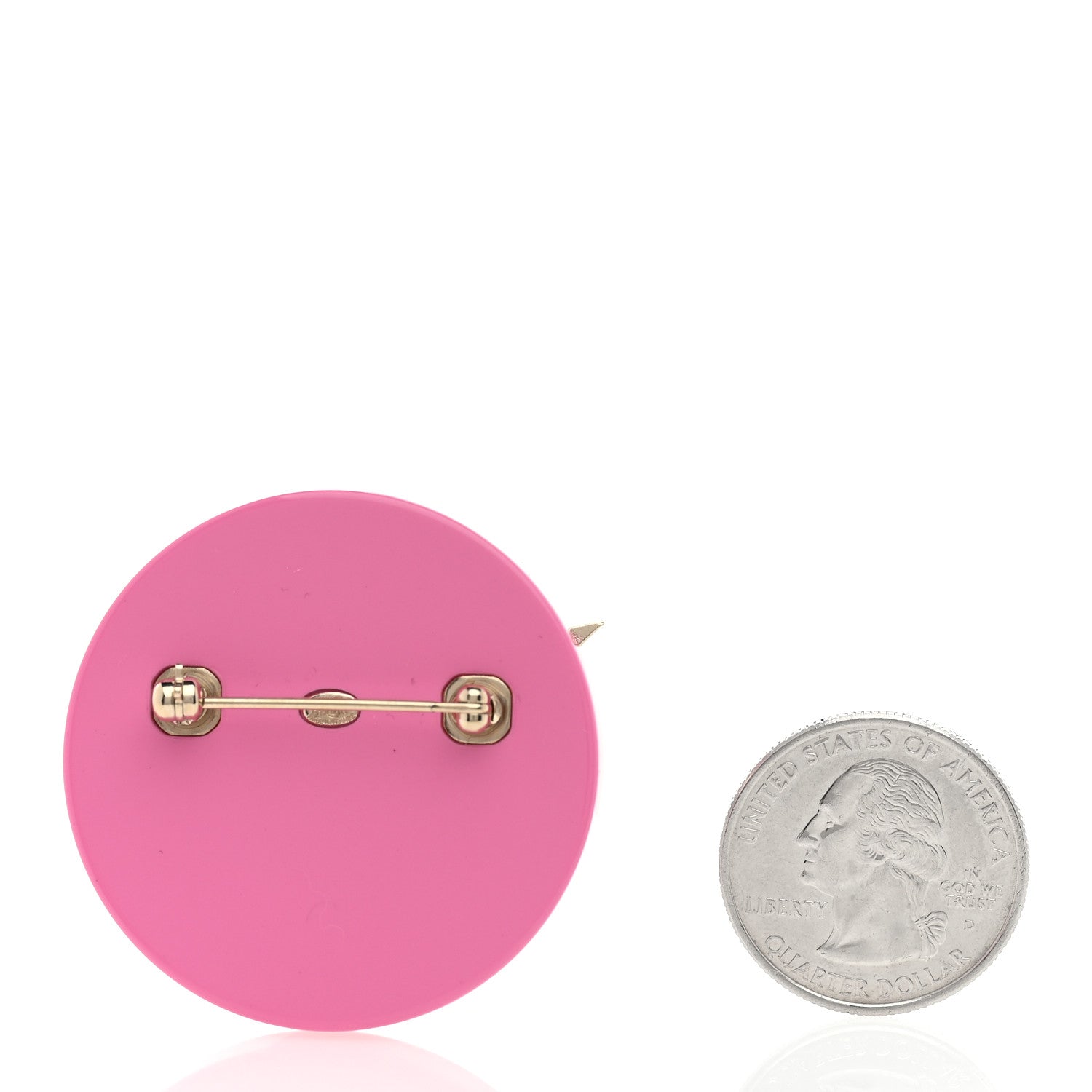 Chanel Resin Glitter Brooch Gold Pink Black Green 2 of 4