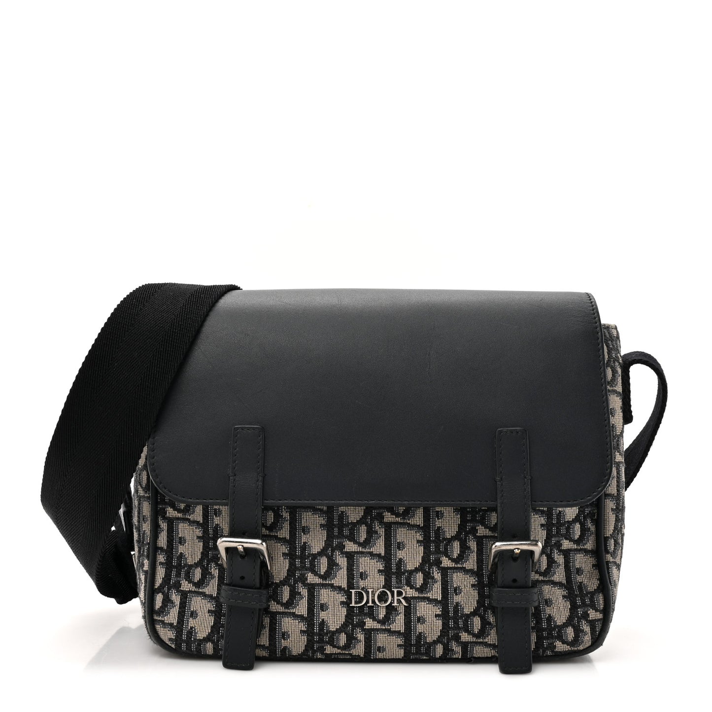 Smooth Calfskin Oblique Calfskin Kid's Messenger Navy Blue
