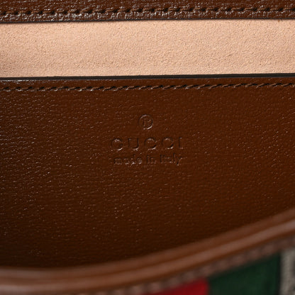 Gucci GG Supreme Monogram Azalea Calfskin Web Jackie 1961 Belt Bag 90 36 Beige Ebony Brown Sugar 6 of 8