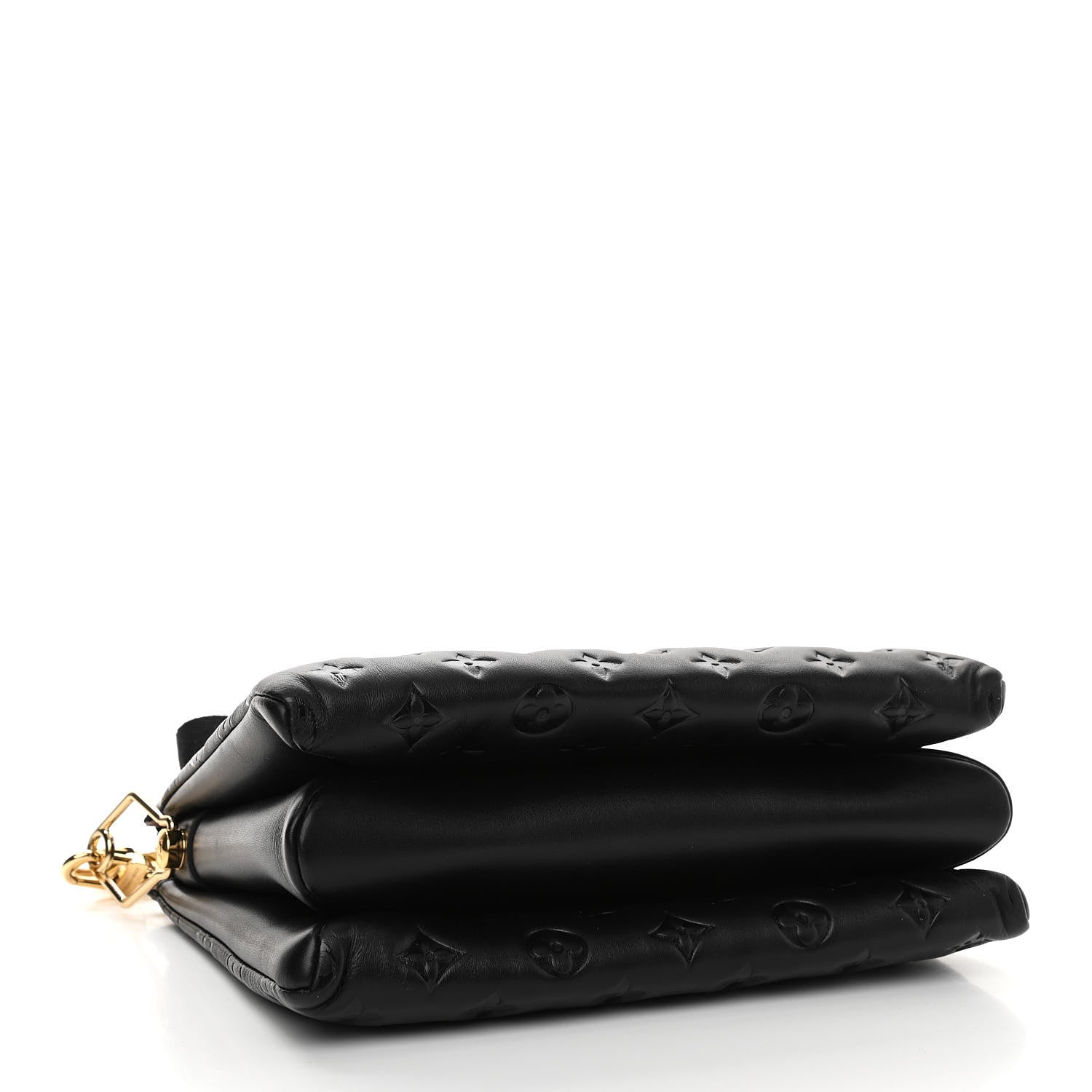 Louis Vuitton Lambskin Embossed Monogram Coussin PM Black 4 of 10