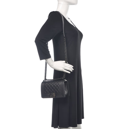 Chanel Calfskin Quilted Small Boy Flap So Black 2 of 12