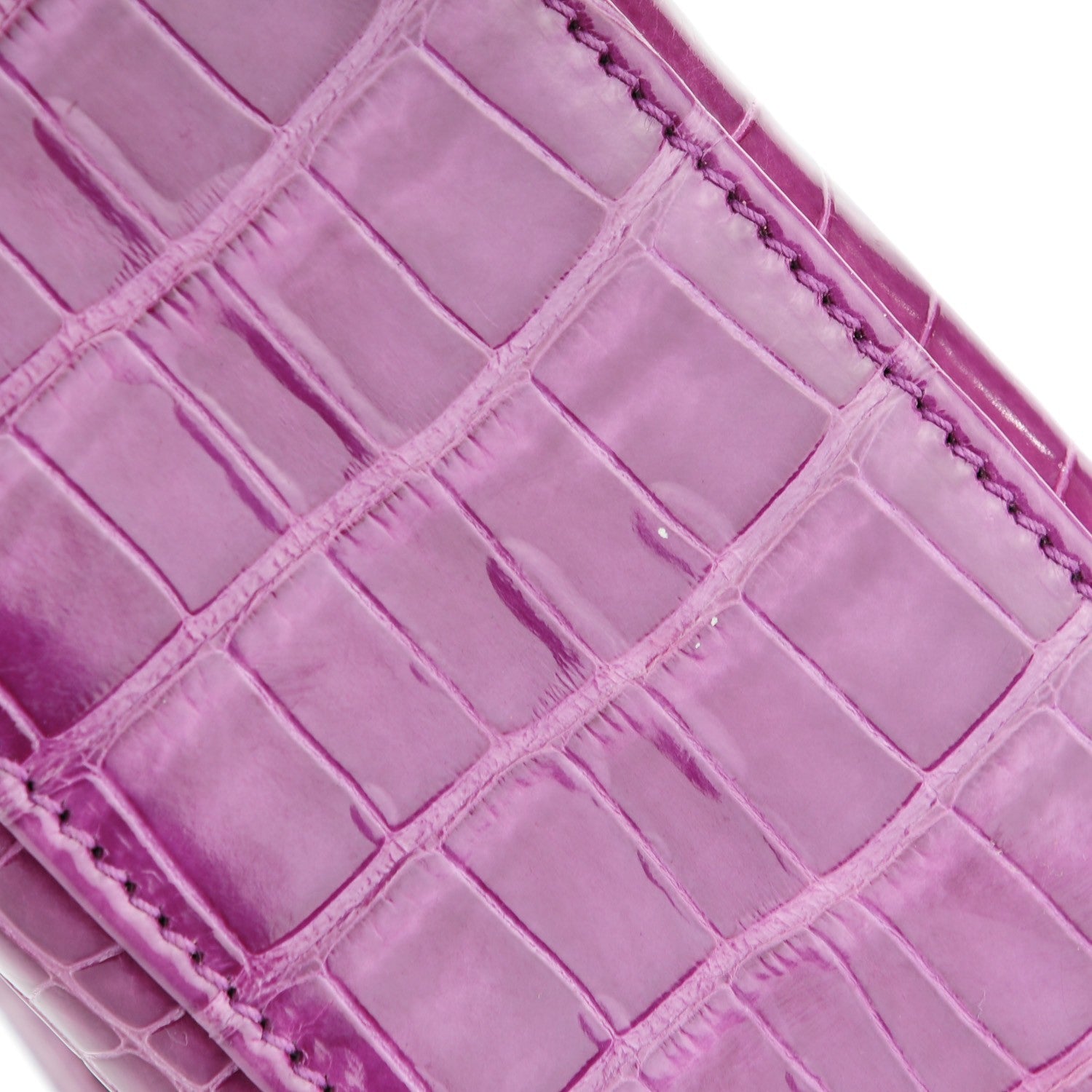 Hermes Shiny Alligator Kelly Pochette Violet 20 of 21