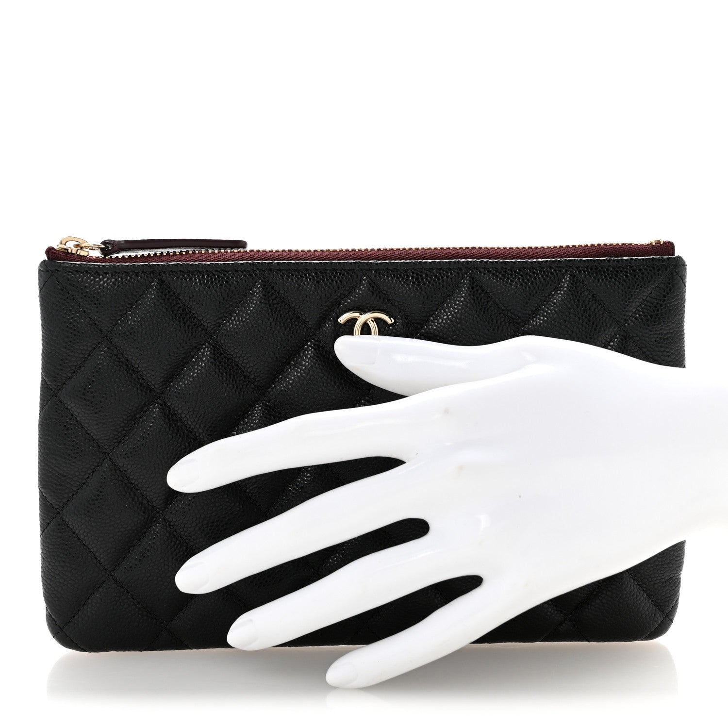 Chanel Caviar Quilted Cosmetic Case Black 2 of 8