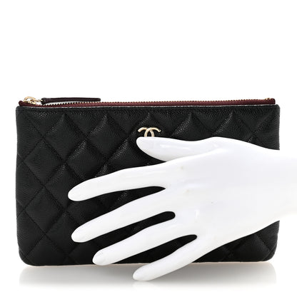 Chanel Caviar Quilted Cosmetic Case Black 2 of 8