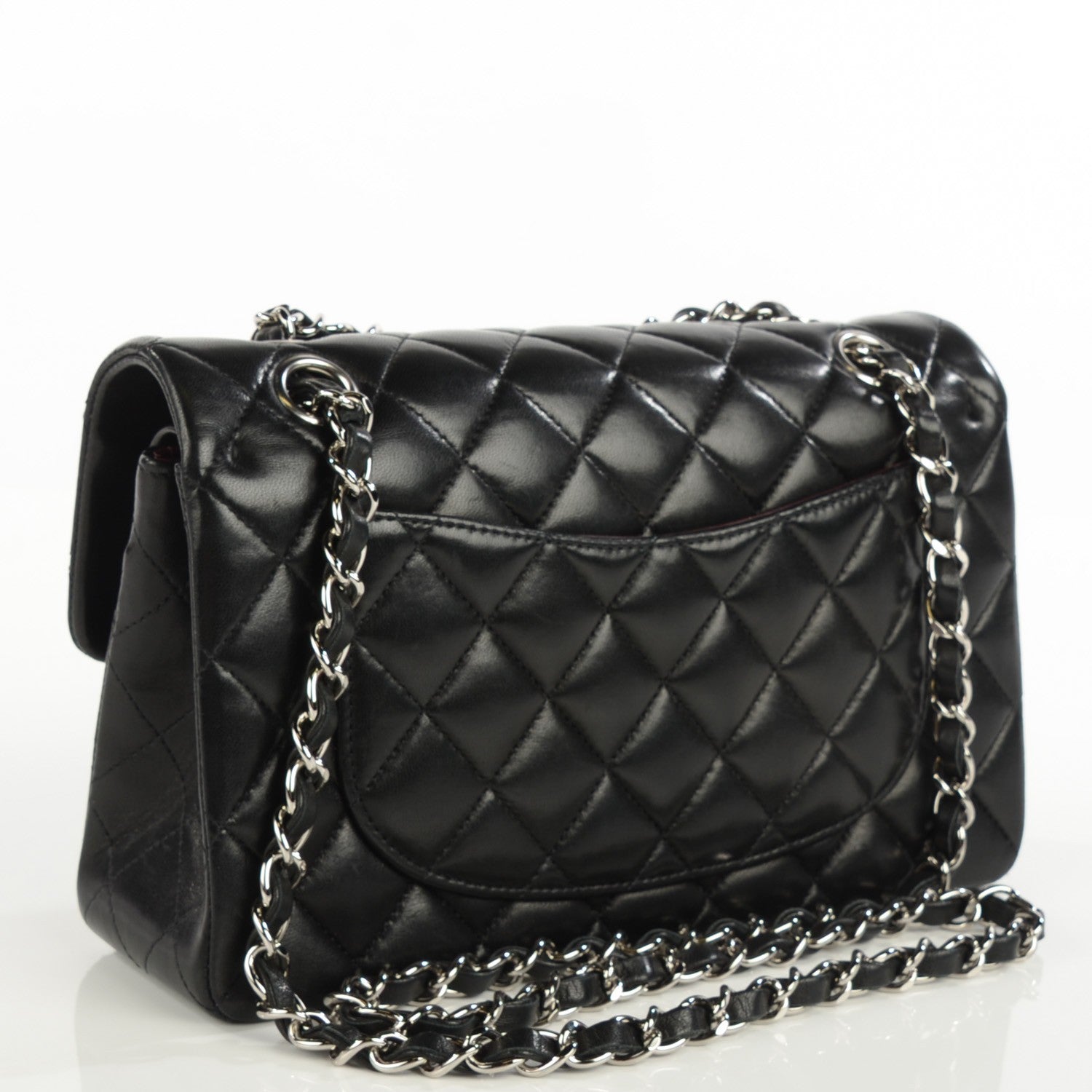 Chanel Lambskin Quilted Small Double Flap Black 3 of 7