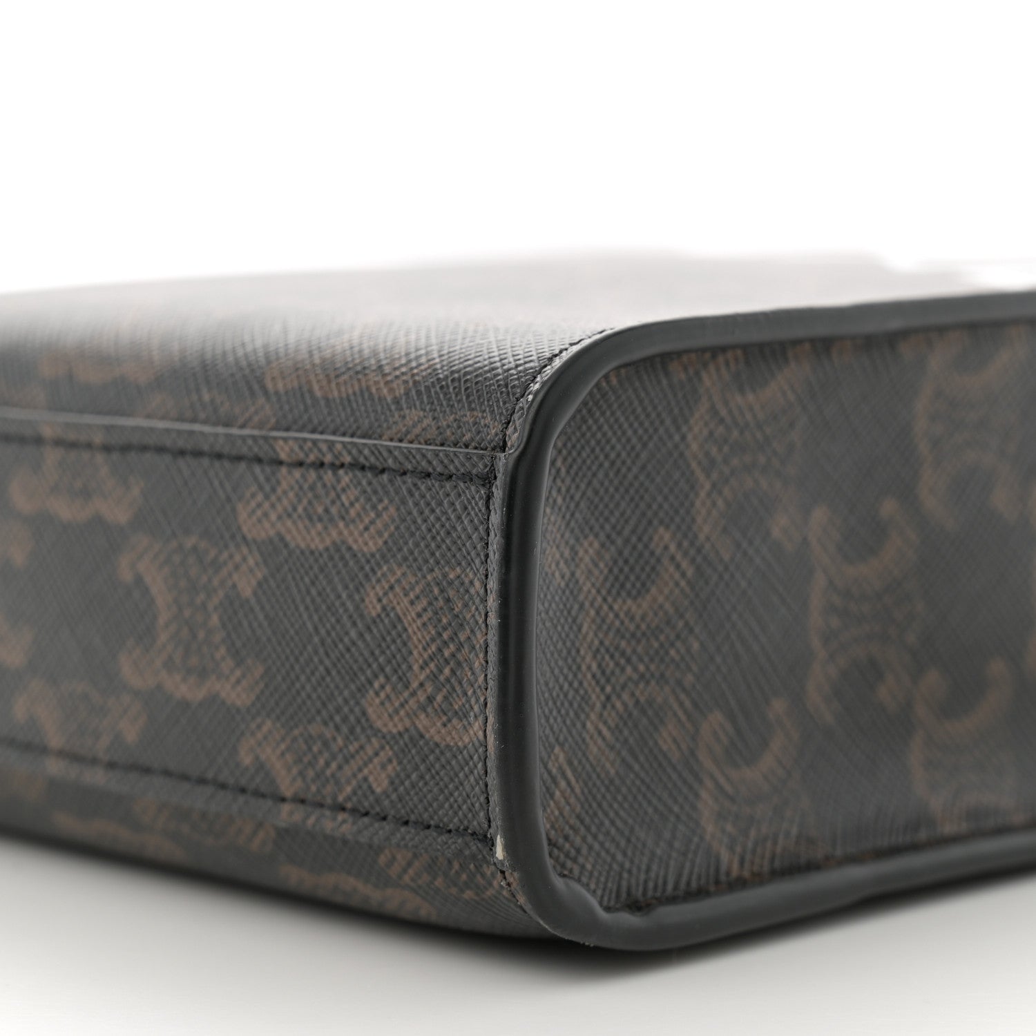 Celine Triomphe Canvas Calfskin Mini Vertical Cabas Tan 10 of 11