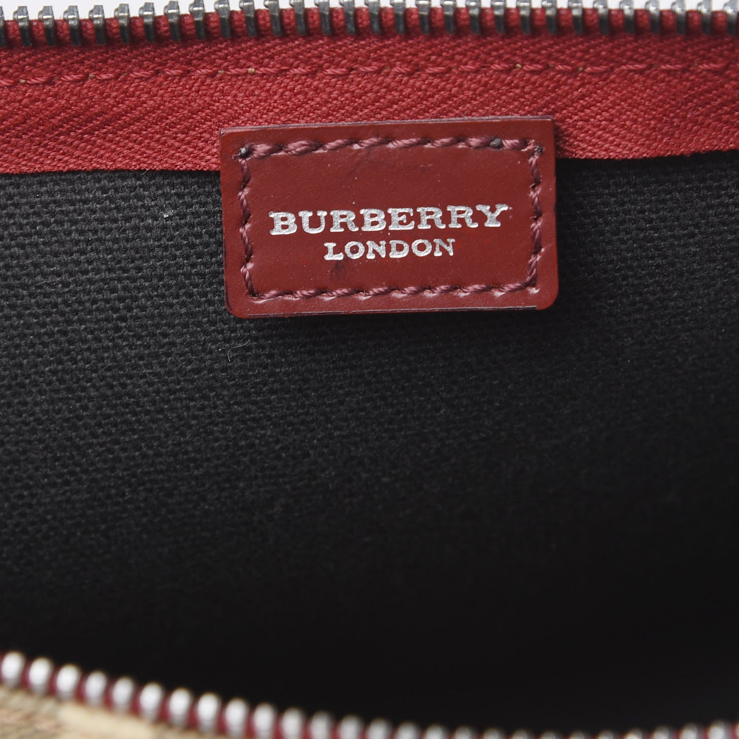 Burberry Haymarket Check Pochette Military Red 5 of 8