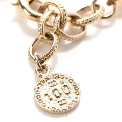 Chanel Pearl CC 100th Anniversary Necklace Light Gold 6 of 7