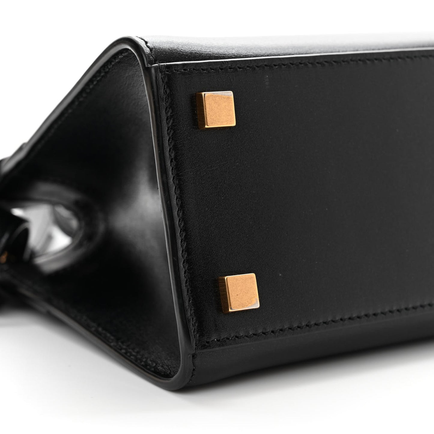 Smooth Calfskin Manhattan Nano Shopper Tote Black