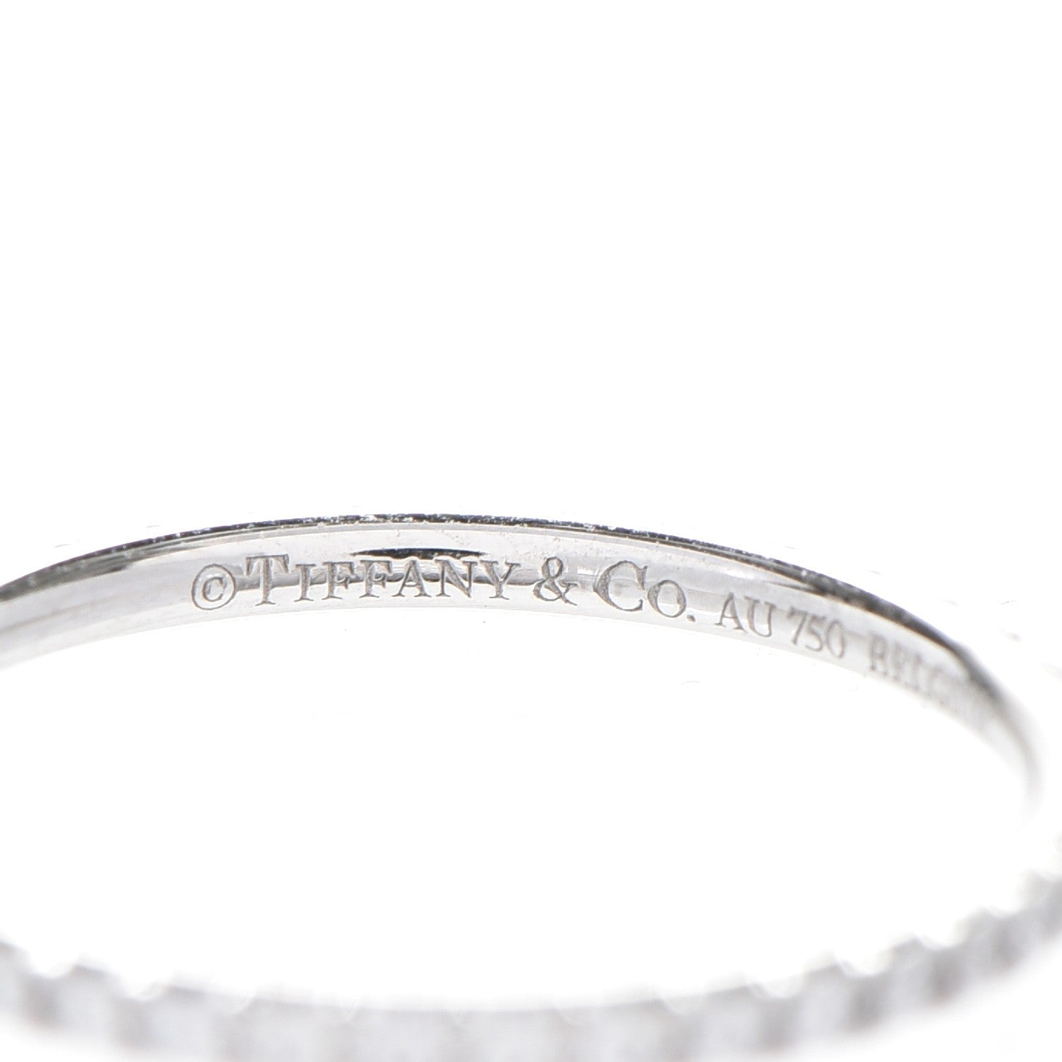 Tiffany 18K White Gold Diamond Metro Ring 48 4.5 4 of 7