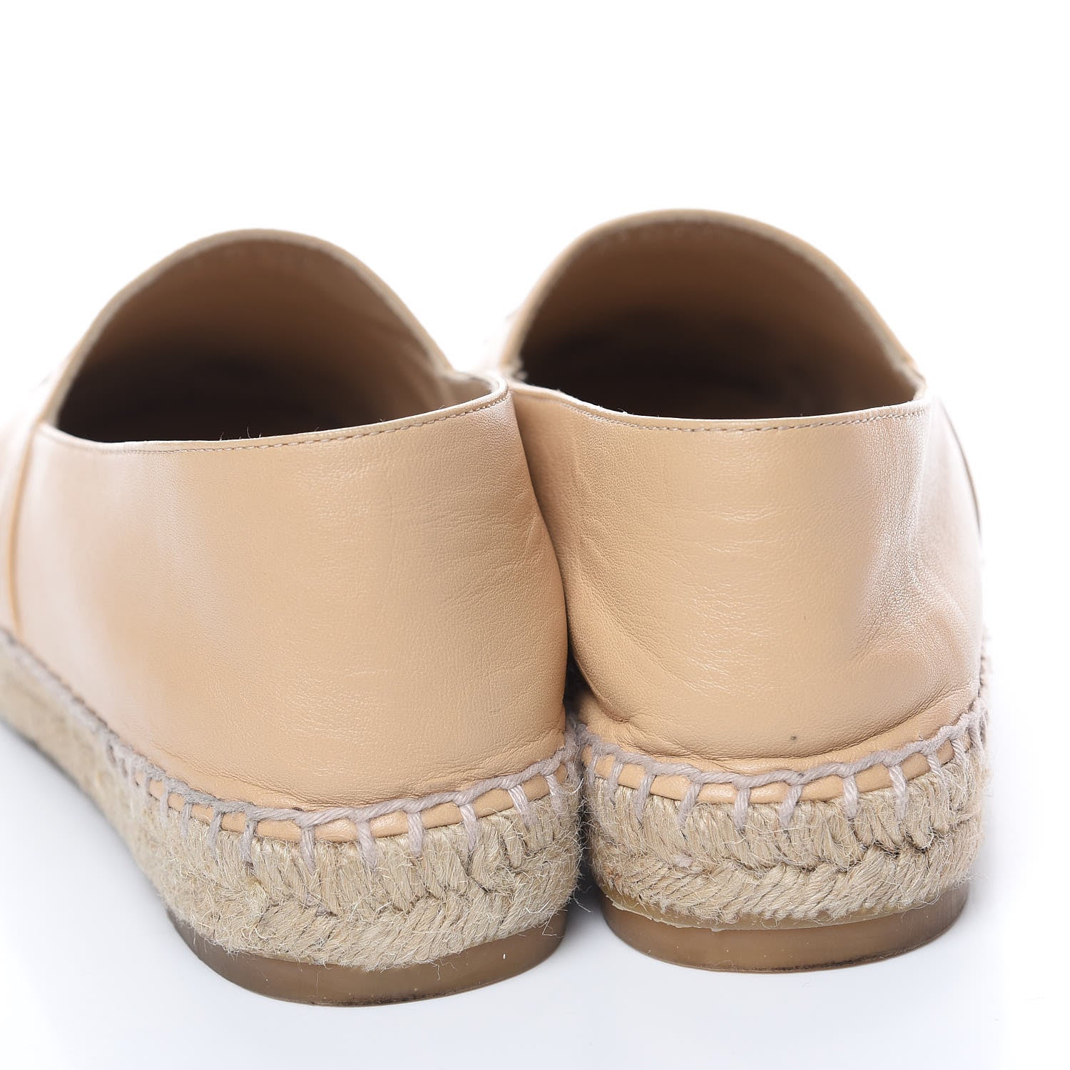 Chanel Lambskin CC Espadrilles 37 Beige Black 12 of 14