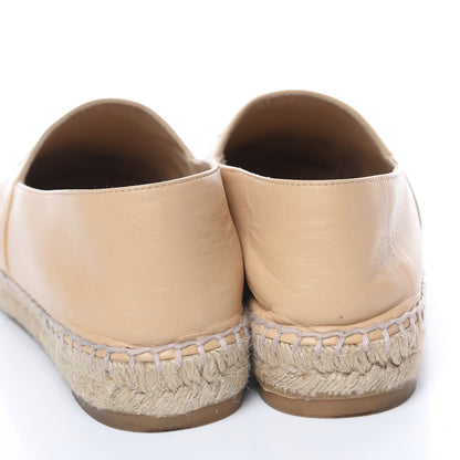 Chanel Lambskin CC Espadrilles 37 Beige Black 12 of 14