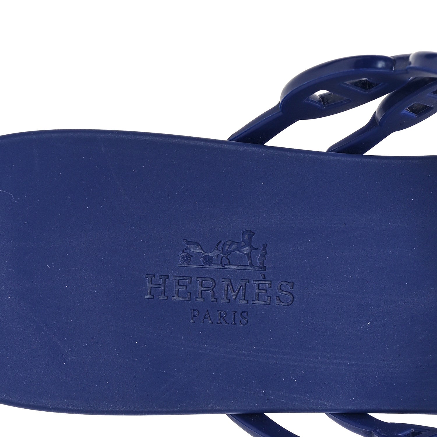 Hermes Rubber Chaine d'Ancre Island Sandals 39 Bleu Smalt 8 of 9