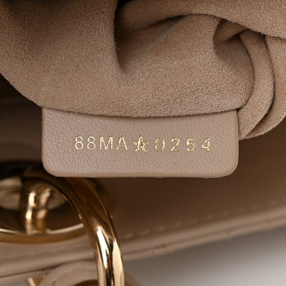 Christian Dior Lambskin Cannage Medium Lady Dior Beige 7 of 10