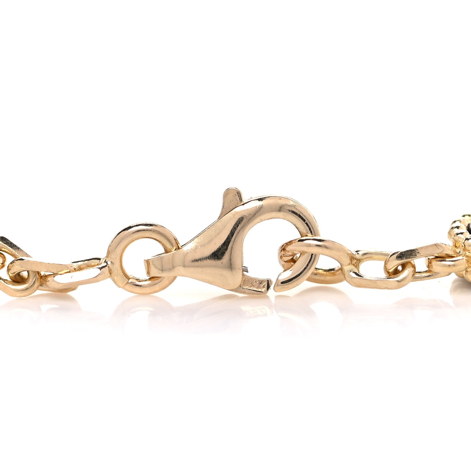 Van Cleef & Arpels 18K Yellow Gold Black Onyx 5 Motifs Vintage Alhambra Bracelet 6 of 6