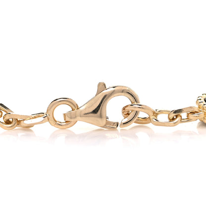 Van Cleef & Arpels 18K Yellow Gold Black Onyx 5 Motifs Vintage Alhambra Bracelet 6 of 6