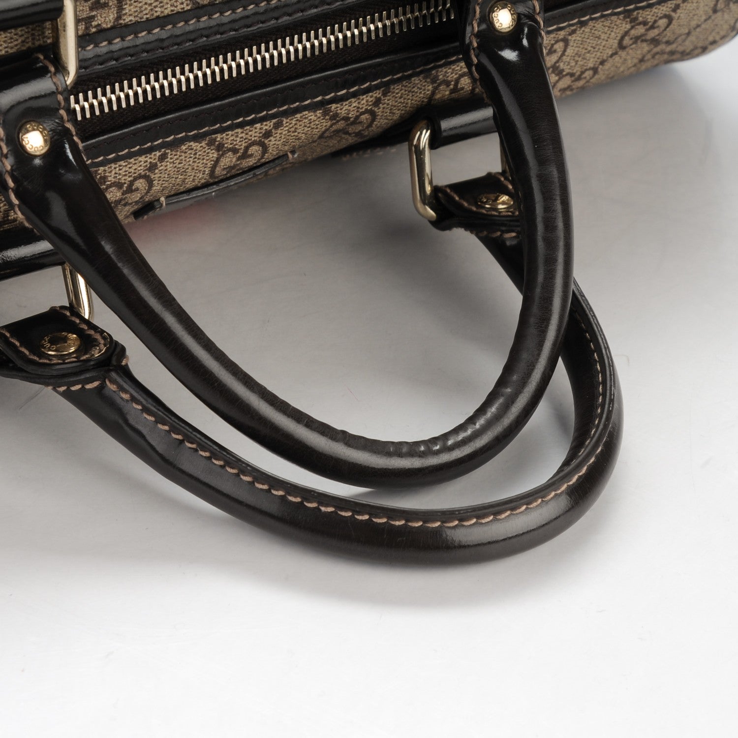 Gucci GG Plus Monogram Tattoo Heart Medium Joy Boston Dark Brown 9 of 10