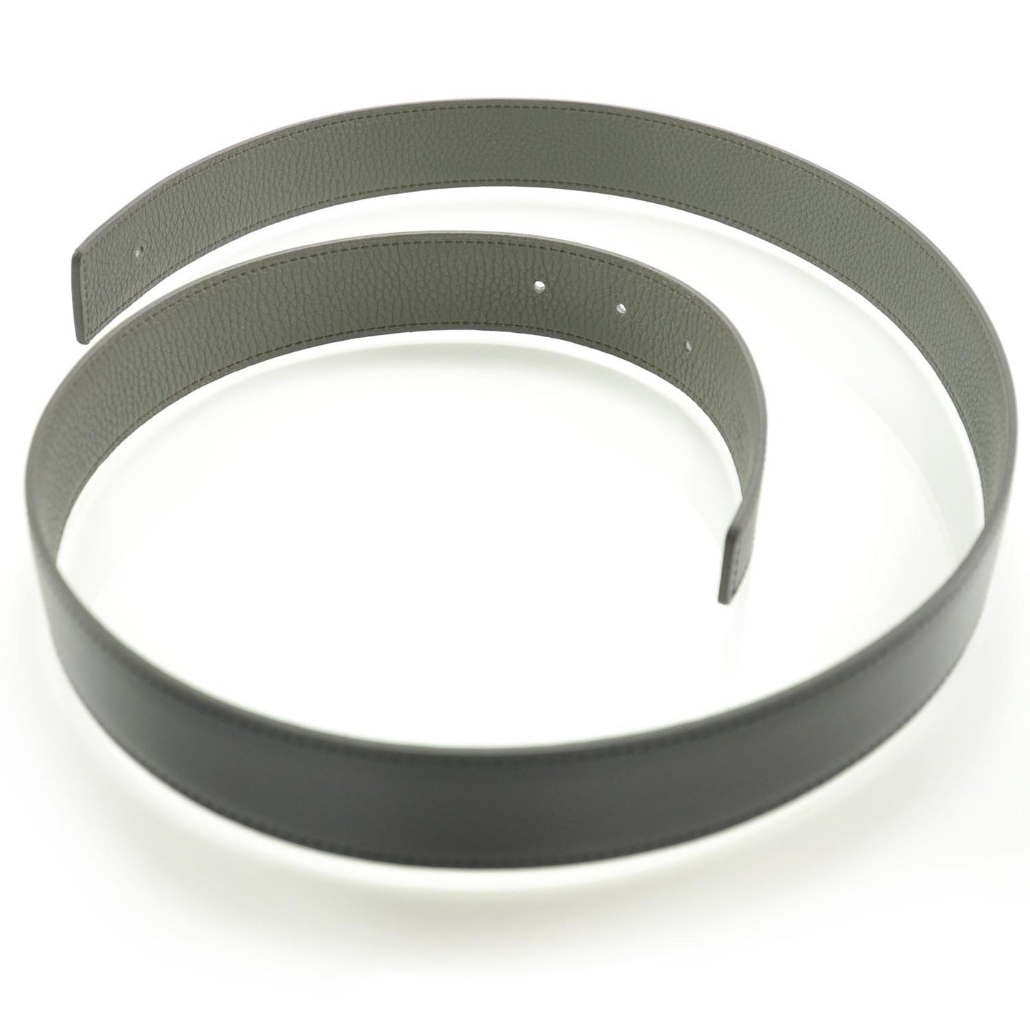 Box Togo Reversible Belt Strap Noir Vert de Gris 85