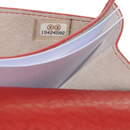 Chanel Calfskin Long Double Wallet Rouge 9 of 9