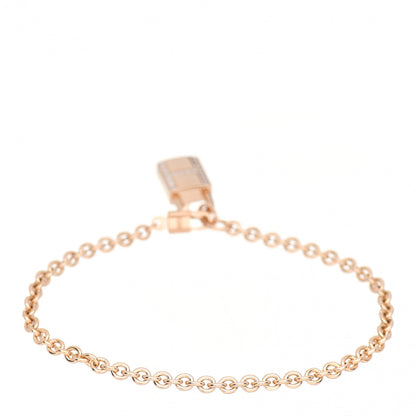 Hermes 18K Rose Gold Diamond Amulettes Cadenas Bracelet ST 3 of 5