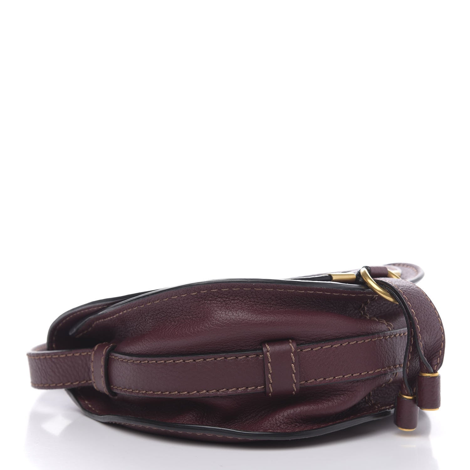 Chloe Calfskin Mini Marcie Round Crossbody Bag Dark Velvet 4 of 9