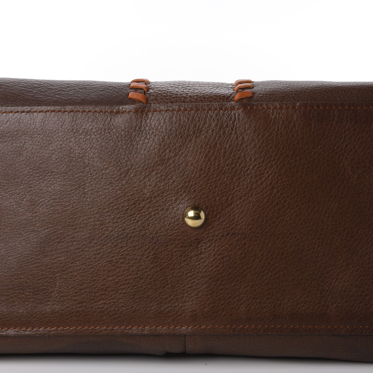 Calfskin Medium Neo Double Reversible Tote Orange Brown