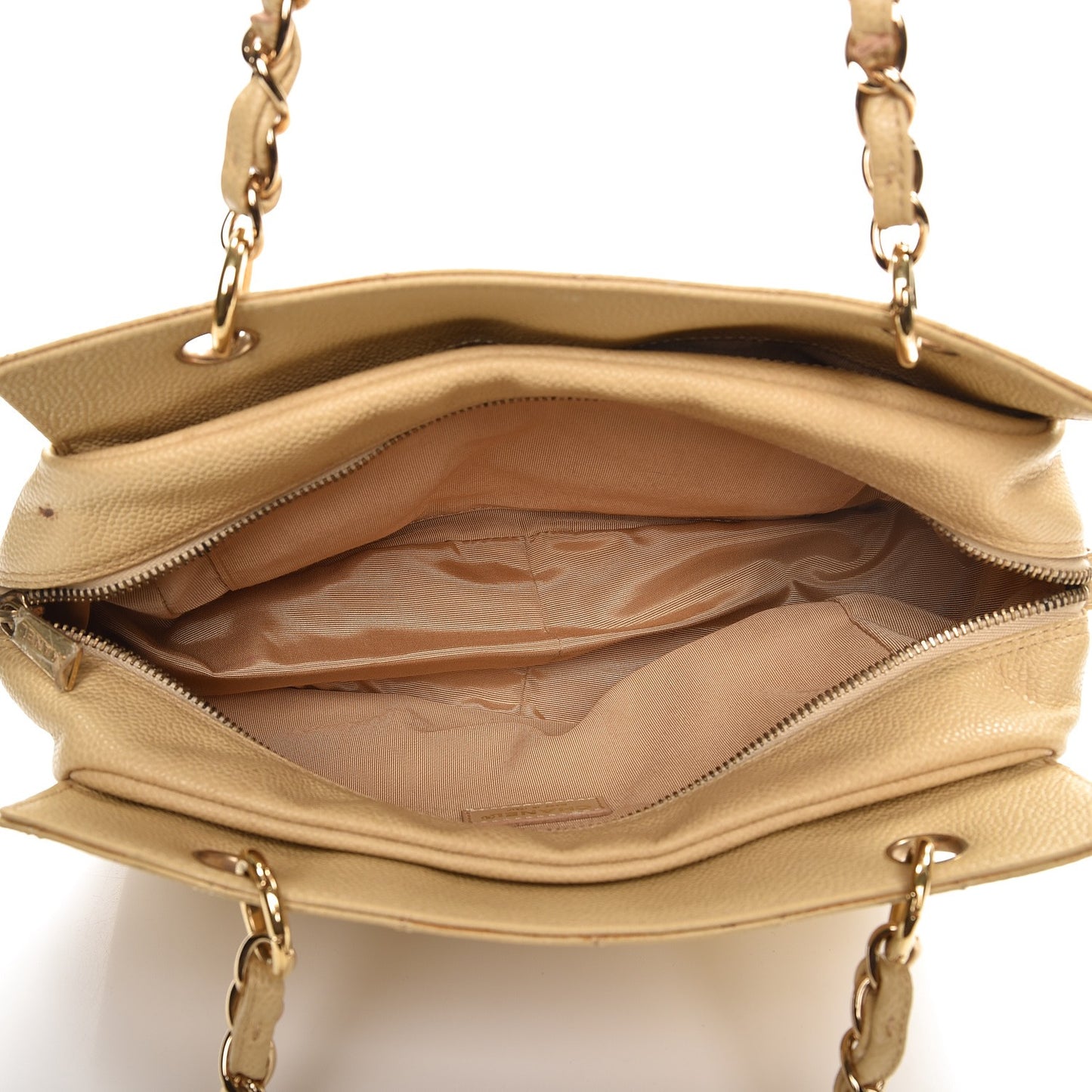 Caviar Quilted Petit Timeless Tote PTT Beige