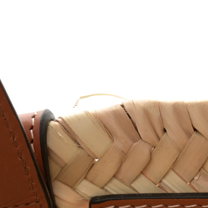 Celine Raffia Calfskin Triomphe Teen Panier Tan 11 of 13