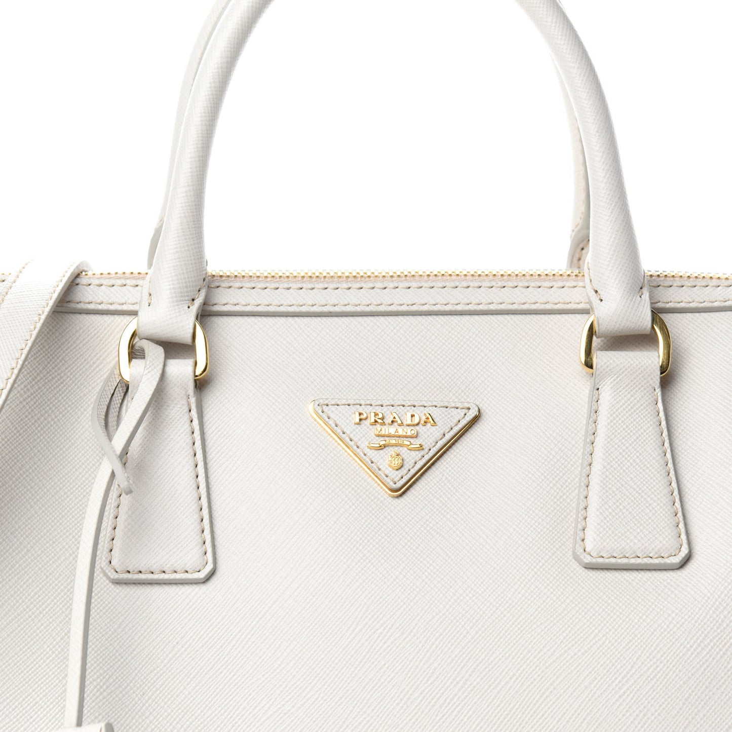 Saffiano Lux Bowler Bianco