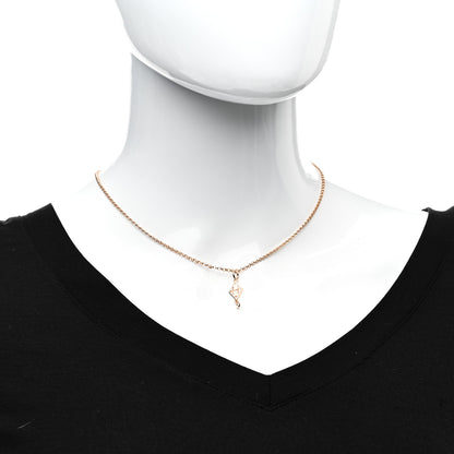 Hermes 18K Rose Gold Diamond Gambade Pendant Necklace 2 of 4