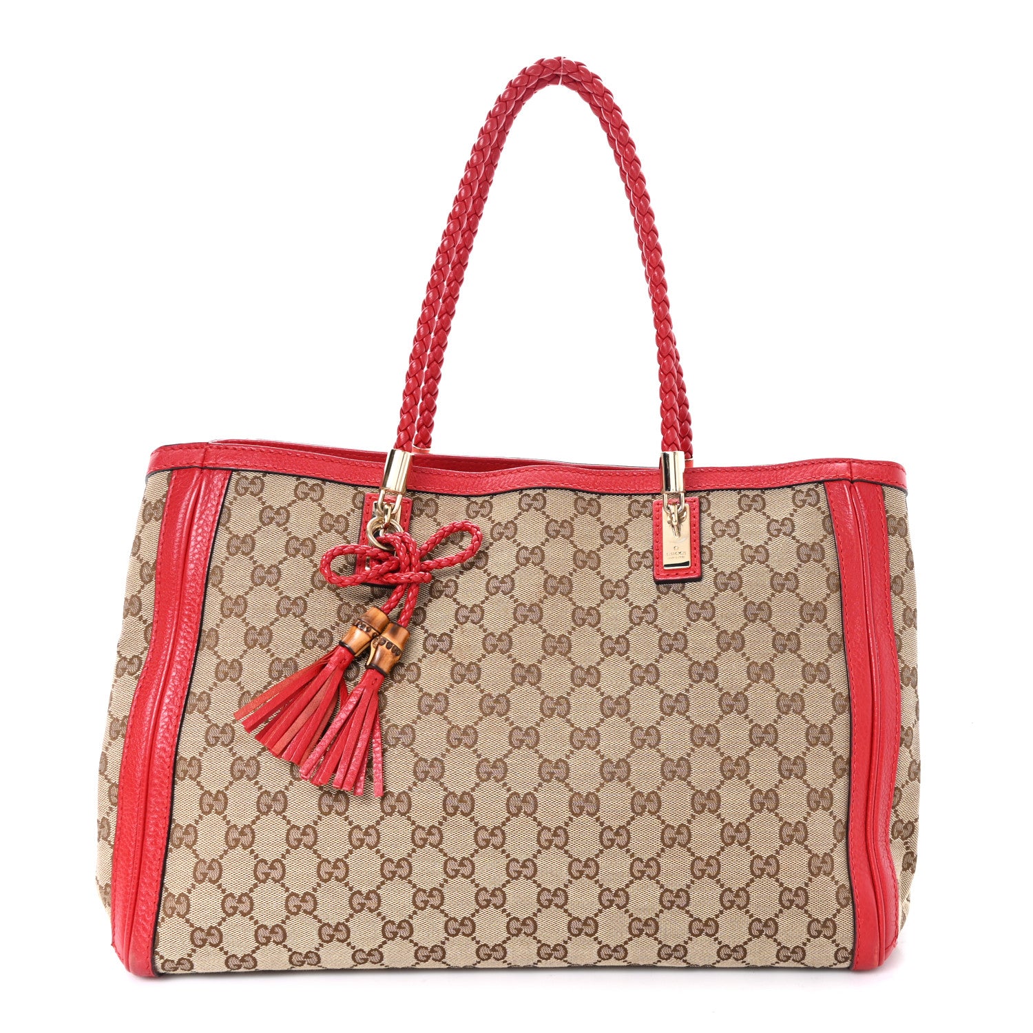 Gucci Monogram Medium Bella Tote Red 1 of 10