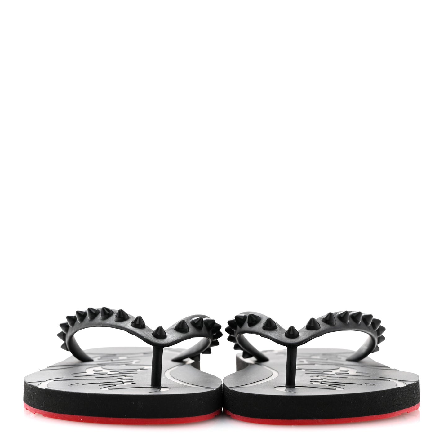 Rubber Spike Loubi Donna Flip Flop 38 Black