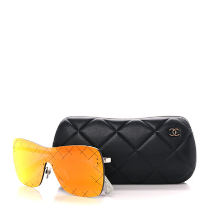 Chanel Shield Runway Sunglasses 4215 Silver Red 10 of 10