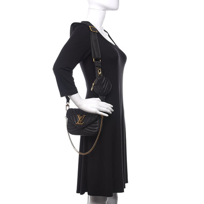 Louis Vuitton Calfskin New Wave Multi Pochette Black 2 of 9