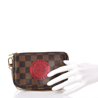 Louis Vuitton Damier Ebene Complice Trunks and Bags Mini Pochette Accessories Red 2 of 7