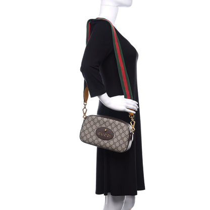 Gucci GG Supreme Monogram Web Neo Vintage Shoulder Bag Beige New Acero Crop 2 of 11