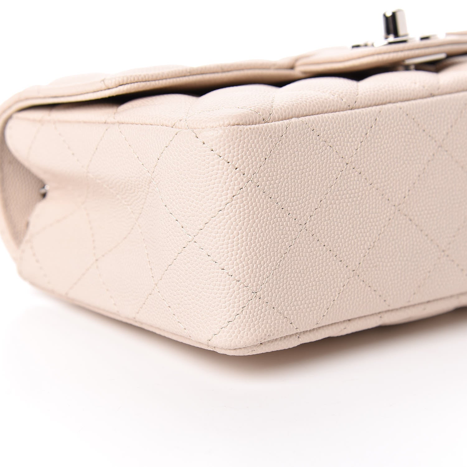 Chanel Caviar Quilted Mini Rectangular Flap Light Beige 5 of 10