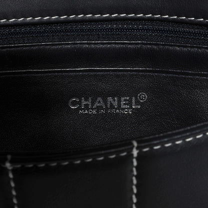 Chanel Lambskin Contrast Stitched Small Single Flap Black 5 of 8