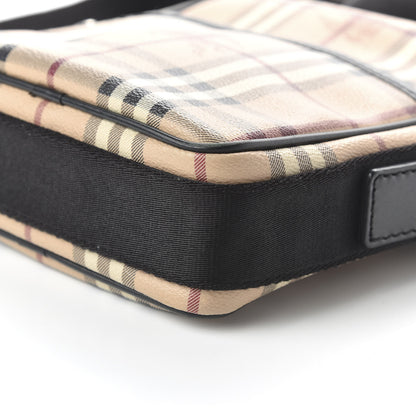 Burberry Haymarket Check Small Messenger Black 7 of 10