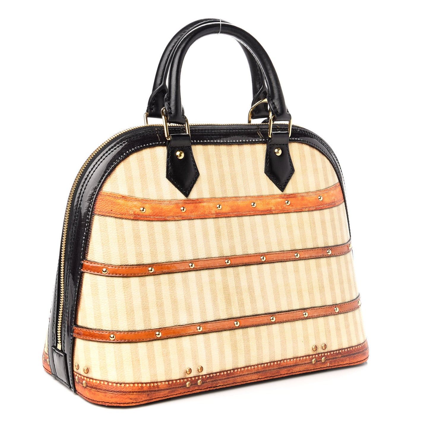 Transformed Canvas Patent Time Trunk Alma PM Beige