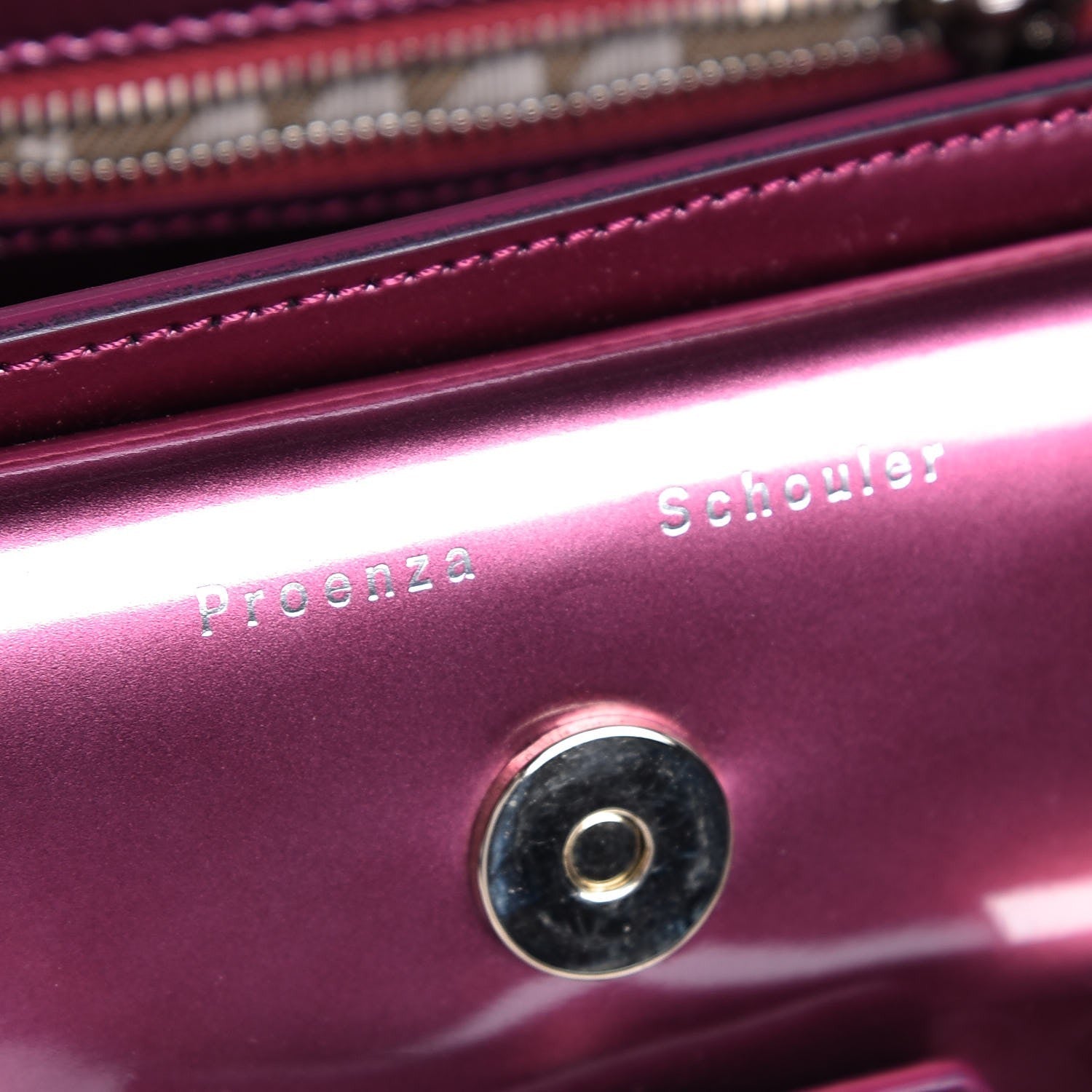 Proenza Schouler Patent Mini PS11 Classic Shoulder Bag Bordeaux Pink 7 of 7