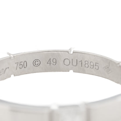 Cartier 18K White Gold Diamond 2.5mm Maillon Panthere Wedding Band Ring 49 4.75 5 of 5