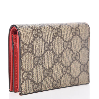 Gucci Soft GG Supreme Monogram Rainbow Embroidered Card Case Wallet 3 of 10