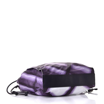 Burberry Nylon Check Small Buckleigh Packable Tote Purple White 3 of 7