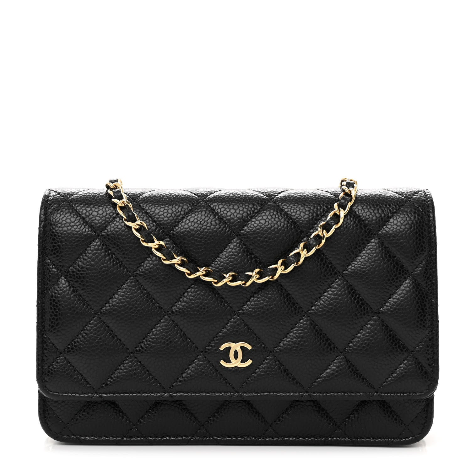 Chanel Caviar Quilted Wallet on Chain WOC Black 1 of 12